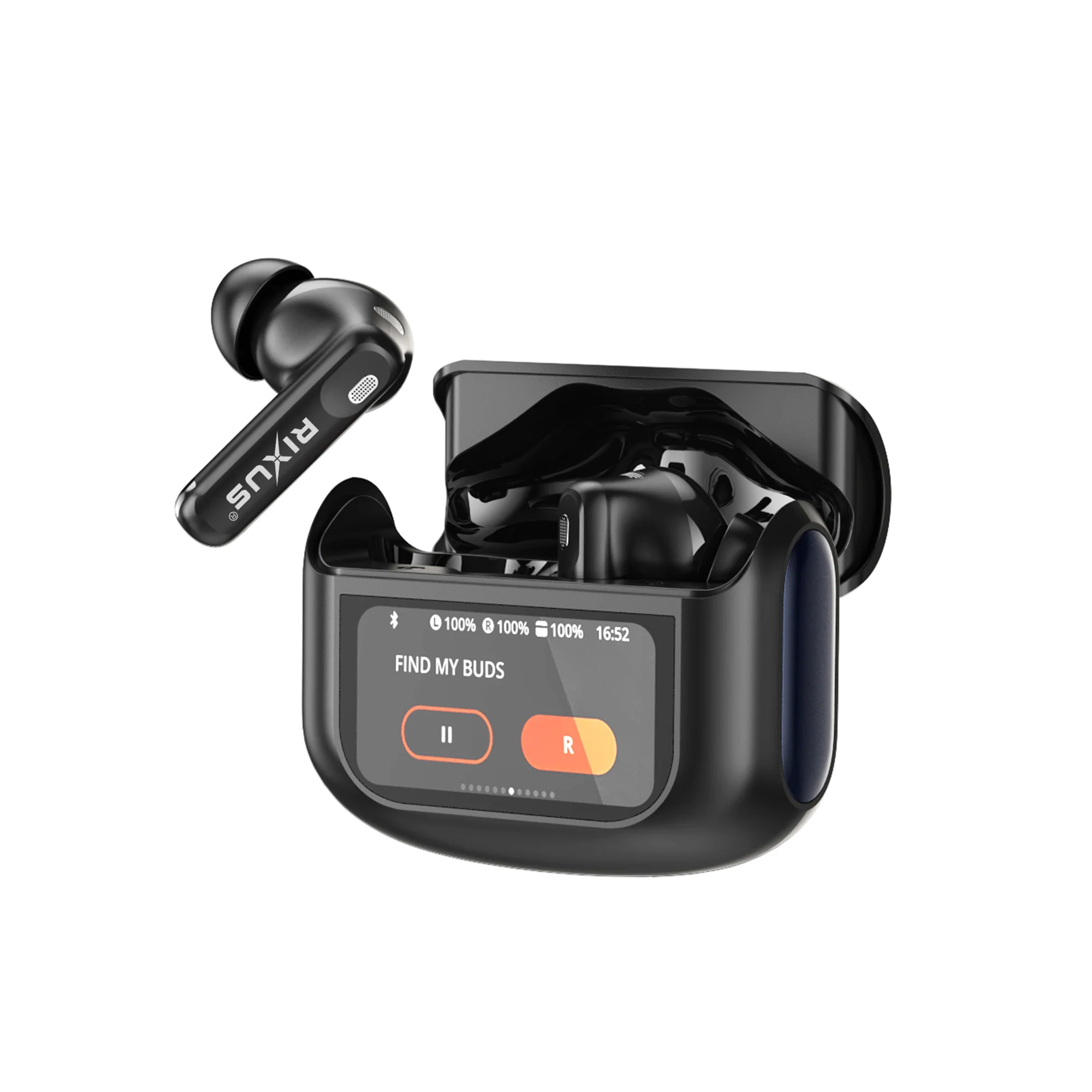 Rixus RXBH63B Auriculares sem fios Touch Case Pro Preto